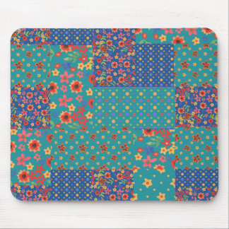 Nostalgic Faux Patchwork Patterns Mousepad