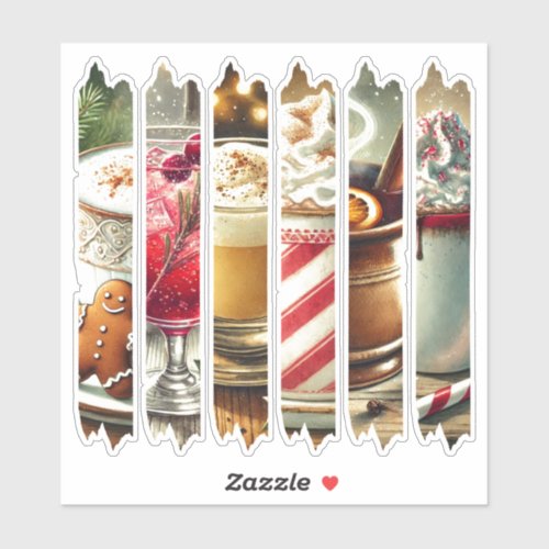 Nostalgic Festive Drinks Washi Tape Planner Sticker