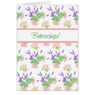 Nostalgic Floral Dutch Greeting Get Well Cards