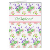 Nostalgic Floral Portuguese Greeting Get Well (Front)