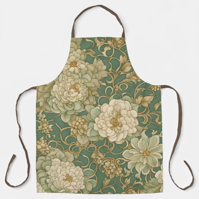 Nostalgic Florals in Vintage Hues Apron (Front)