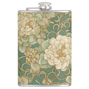Nostalgic Florals in Vintage Hues Flask