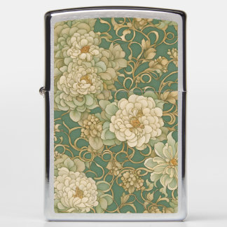 Nostalgic Florals in Vintage Hues Zippo Lighter