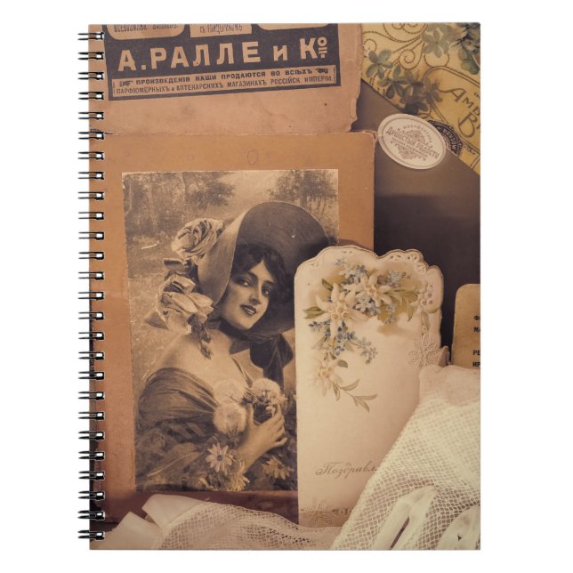 Nostalgic Glamour: Vintage Russian Portraits. Notebook (Front)