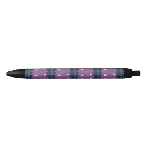 Nostalgic Graphical Knitted Pattern Custom Color Black Ink Pen