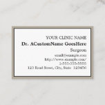 [ Thumbnail: Nostalgic, Health Care Professional Business Card ]