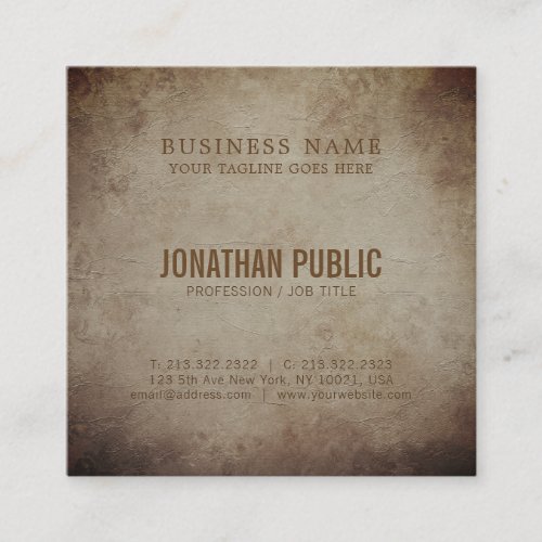 Nostalgic Historical Look Vintage Design Luxury Square Business Card