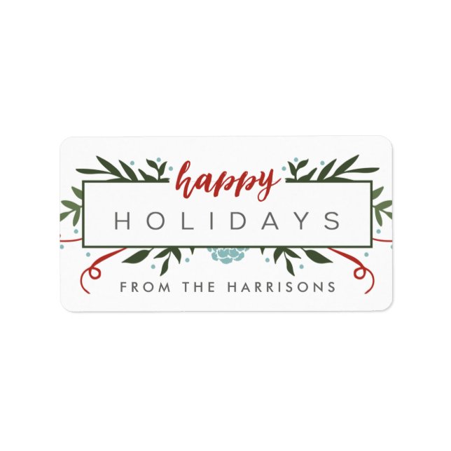 Nostalgic Holiday Personalized Gift Tags (Front)