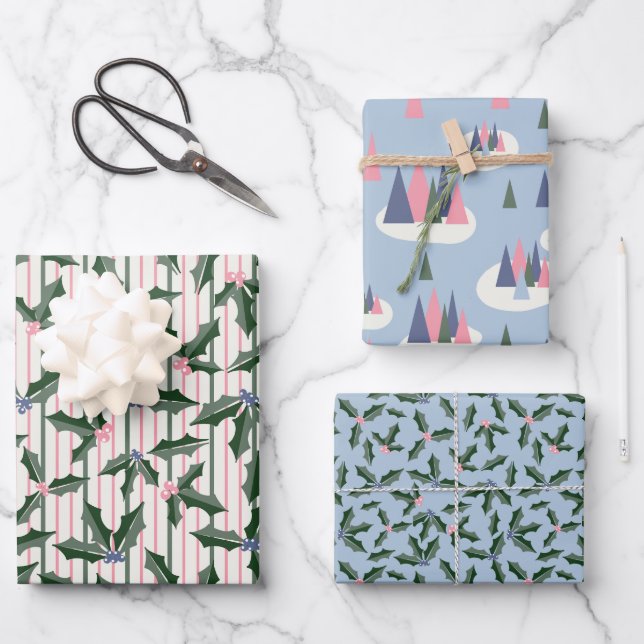 Nostalgic Holiday  Wrapping Paper Sheets (Front)