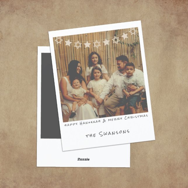 Nostalgic Instant Photo Hanukkah/Christmas Holiday Card (Creator Uploaded)