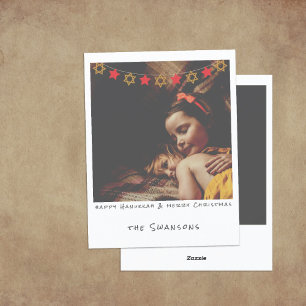 Nostalgic Instant Photo Hanukkah/Christmas Holiday Card