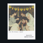 Nostalgic Instant Photo w/Streamer Hanukkah Holiday Card<br><div class="desc">Introducing the Nostalgic Instant Photo with Streamer Hanukkah Holiday Card, a charming way to celebrate the warmth and joy of the season. This delightful card is designed to evoke a sense of nostalgia with its vintage instant photo style, elegantly adorned with a festive Hanukkah holiday streamer. Golden hanukkiah and playful...</div>