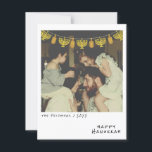 Nostalgic Instant Photo w/Streamer Hanukkah Holiday Card<br><div class="desc">Introducing the Nostalgic Instant Photo with Streamer Hanukkah Holiday Card, a charming way to celebrate the warmth and joy of the season. This delightful card is designed to evoke a sense of nostalgia with its vintage instant photo style, elegantly adorned with a festive Hanukkah holiday streamer. Golden hanukkiah and playful...</div>
