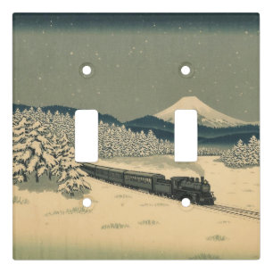 Nostalgic   Japanese Winter Train Light Switch Cover