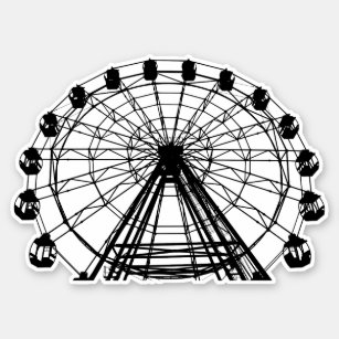 Nostalgic Joyride - Ferris Wheel Silhouette Sticker