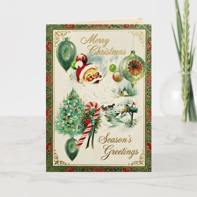 Nostalgic Kitschmas  Holiday Card (Front)