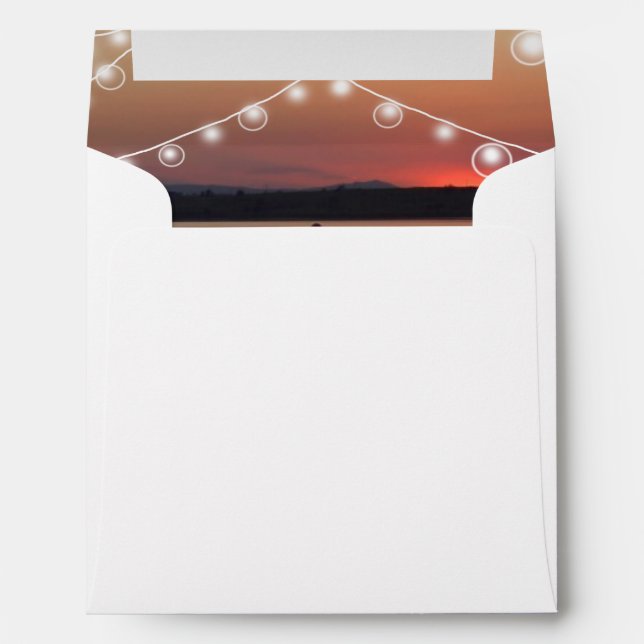 Nostalgic Lake wedding Square Invitation Envelope (Back (Bottom))