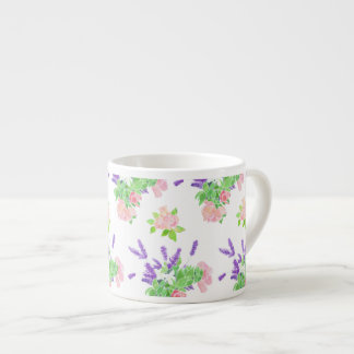 Nostalgic Lavender, Pink Roses, Mock Orange Espresso Cup