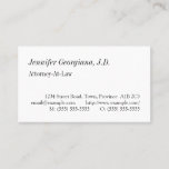 [ Thumbnail: Nostalgic Law Professional Business Card ]