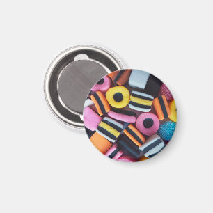 Nostalgic Licorice Allsorts Candy Print Magnet