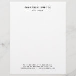 Nostalgic Look Classic Elegant Simple Design White Letterhead<br><div class="desc">Nostalgic Look Classic Elegant Simple Design White Professional Template Letterhead.</div>