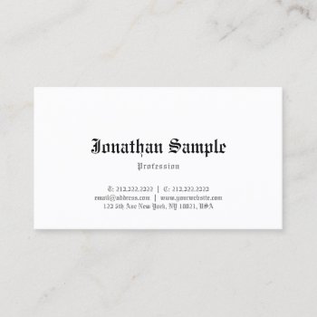 Nostalgic Look Classic Old English Text Template Business Card by art_grande at Zazzle
