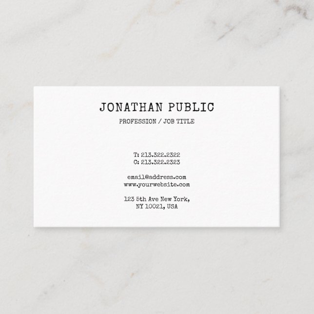 Nostalgic Look Professional Elegant Template Cool Business Card (Front)