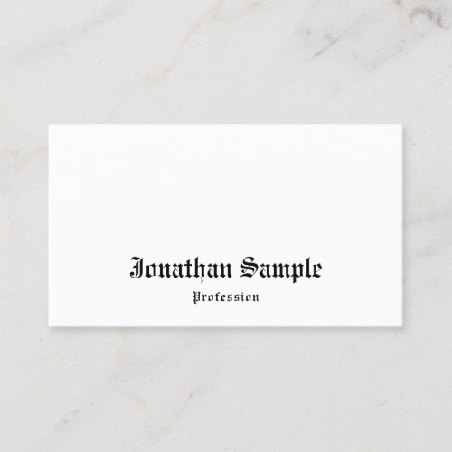 Nostalgic Look Template Classic Old English Text Business Card