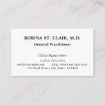 [ Thumbnail: Nostalgic Medical Professional Business Card ]