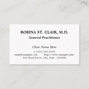 Nostalgic Medical Professional Business Card