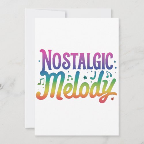 Nostalgic Melody designs slogan pattern name Thank You Card