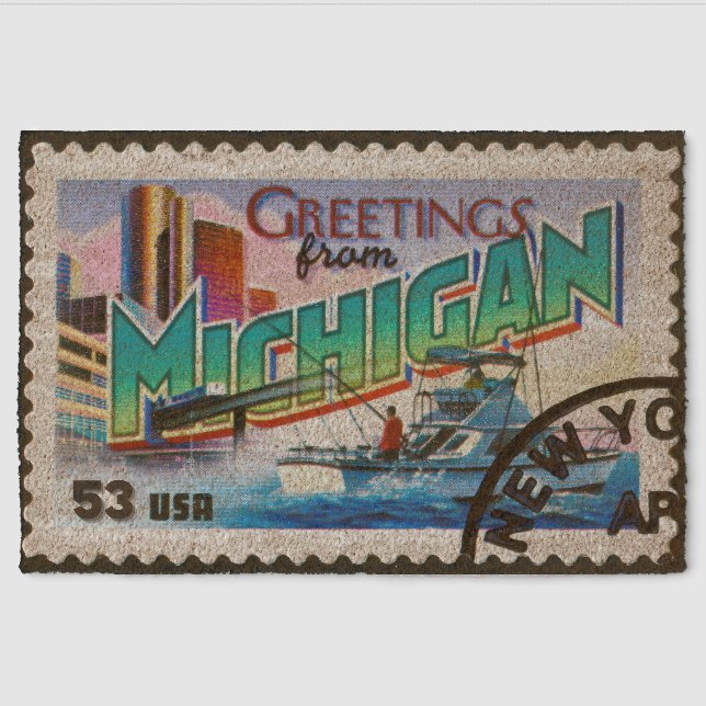 Nostalgic Michigan Welcome mat (Front)