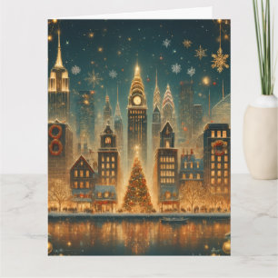 Nostalgic New York Christmas - Iconic Holiday Card