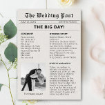 Nostalgic Newspaper Wedding Program<br><div class="desc">Prepare to grab the spotlight with our customizable Nostalgic Newspaper Wedding Program! Drawing inspiration from the timeless appeal of classic journalism, this distinctive program offers a stylish and unique way to announce and celebrate your forthcoming wedding. Inside this elegant wedding program, you'll find: Order of the Ceremony: A detailed itinerary...</div>