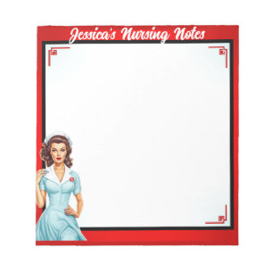 Nostalgic Nurse Pinup_ I Like Big Veins Notepad