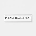 [ Thumbnail: Nostalgic & Old Fashioned "Please Have a Seat" Door Sign ]
