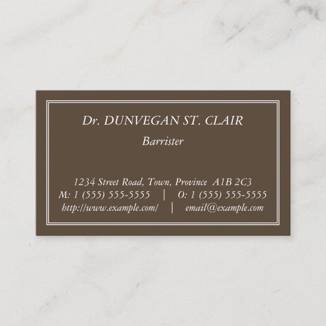 Nostalgic, Old Fashioned & Vintage Business Card (Front)