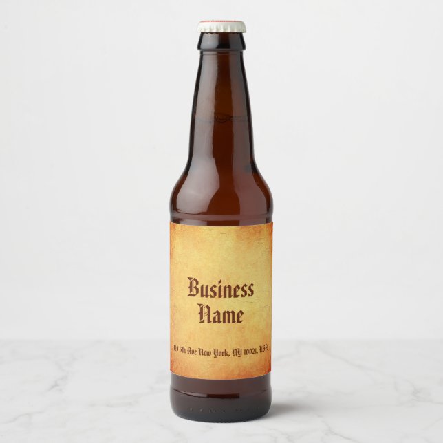 Nostalgic Old Paper Look Classic Elegant Template Beer Bottle Label (Front)
