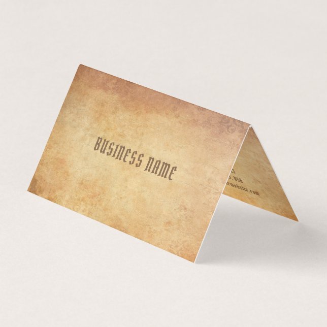Nostalgic Old Paper Look Professional Luxurious Business Card (Front)