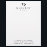 Nostalgic Old Style Text Monogram Clean Template Letterhead<br><div class="desc">Nostalgic Old Style Text Monogram Clean Template Letterhead.</div>