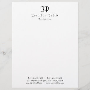 Nostalgic Old Style Text Monogram Clean Template Letterhead