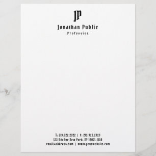 Nostalgic Old Style Text Monogram Simple Template Letterhead