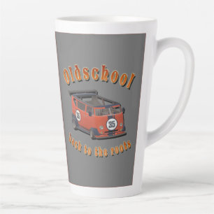 Nostalgic Oldschool, Oldtimer van red grey Latte Mug