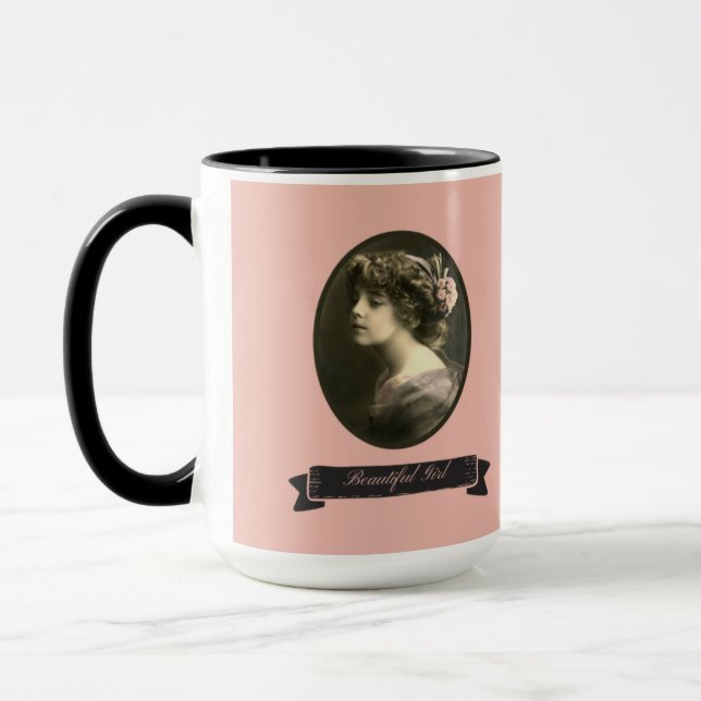 NOSTALGIC PHOTO OF BEAUTIFUL GIRL MUG (Left)