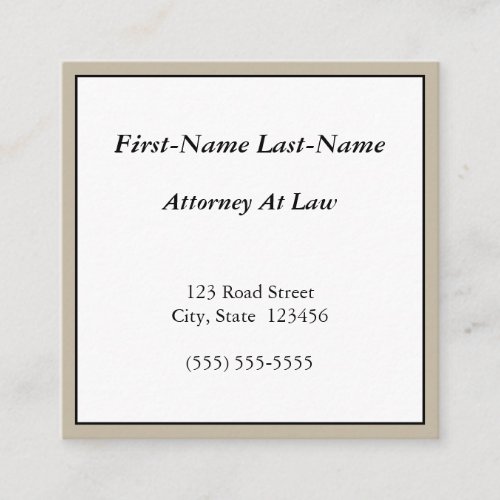 Nostalgic Professional Attorney Business Card
