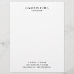 Nostalgic Professional Elegant Clean Design Classy Letterhead<br><div class="desc">Nostalgic Professional Elegant Clean Design Classic Look Template White Letterhead.</div>