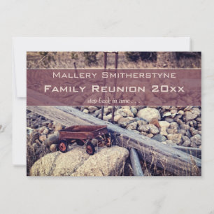 Nostalgic Red Wagon Family Reunion Invitation