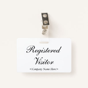 Nostalgic "Registered Visitor" Badge