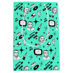 Nostalgic Retro 1950's Style Medium Gift Bag