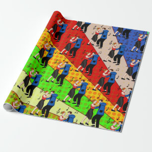 Nostalgic Retro 1950's Style Wrapping Paper